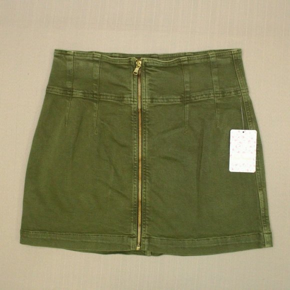 Free People Dresses & Skirts - Free People We The Free Virgo Mini Skirt Women's Size 31 Cadet Green Denim NWT
